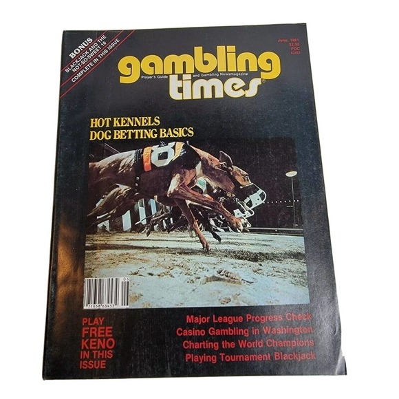 Vintage 1980s Sports Gambling Magazine Dog Racing 80s Betting Retro VTG - Picture 1 of 4